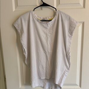 Zara White Boxy Cap-Sleeve Tank Top